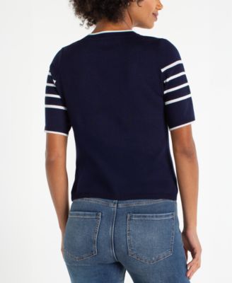 Women's Short-Sleeve Crew Neck Sweater