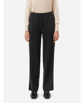 Women's Cashmere Jogger With Contrast Side Grey