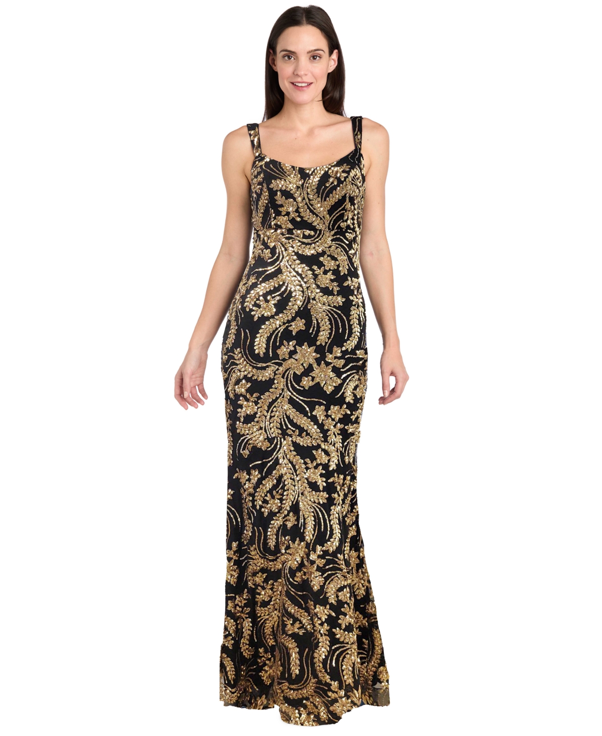 R & M Richards Women's Sleeveless Square Neck Dress In Black