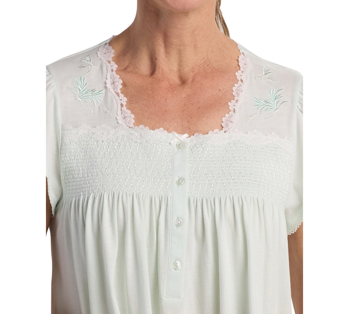 Miss Elaine Women's Short-sleeve Gown In Brown