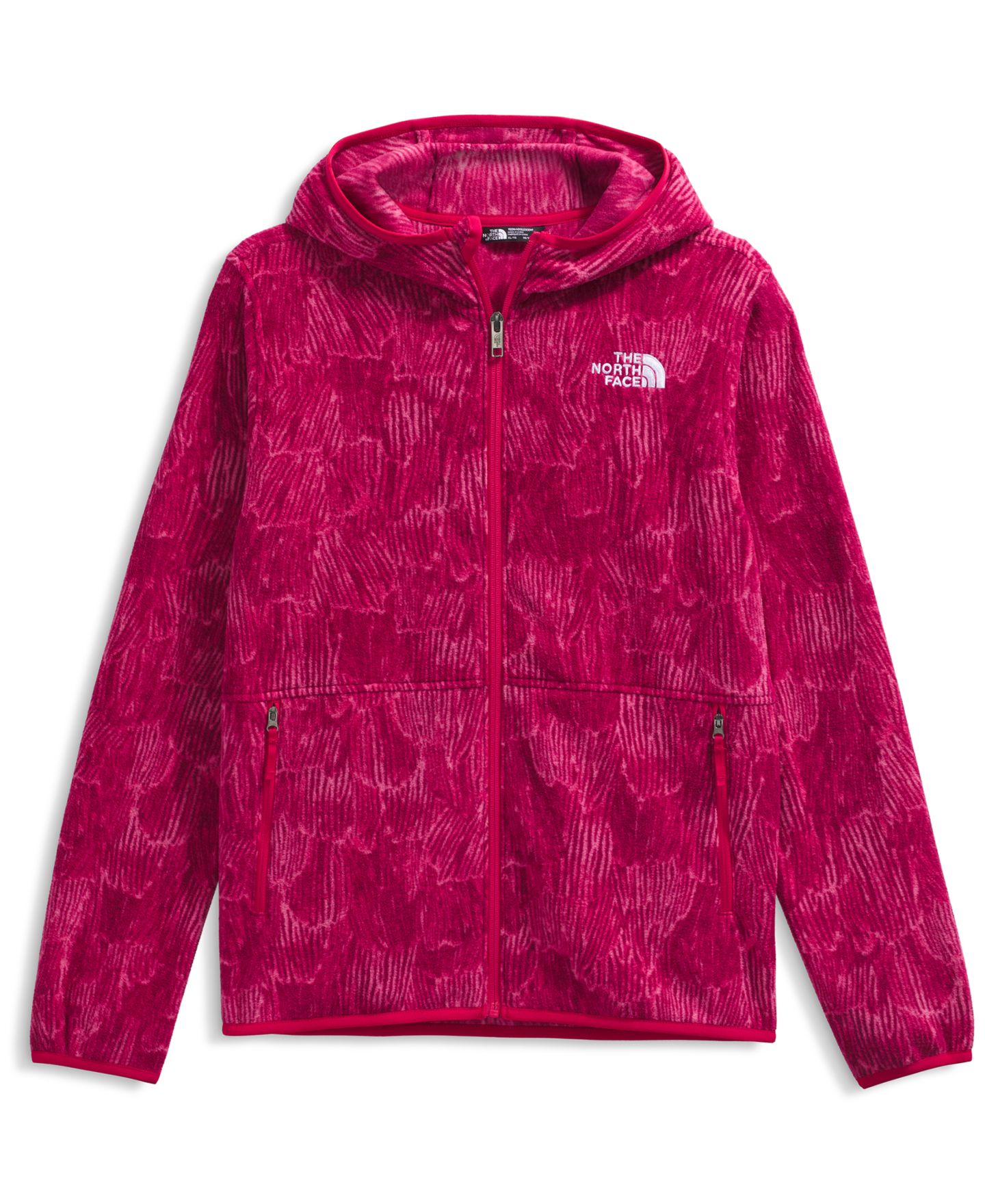 Детское худи The North Face Glacier Full-Zip Printed, цвет: Глубокий пурпурный розовый — фото 5