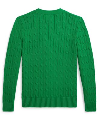 Boys 8-20 Cable-Knit Cotton V-Neck Cardigan