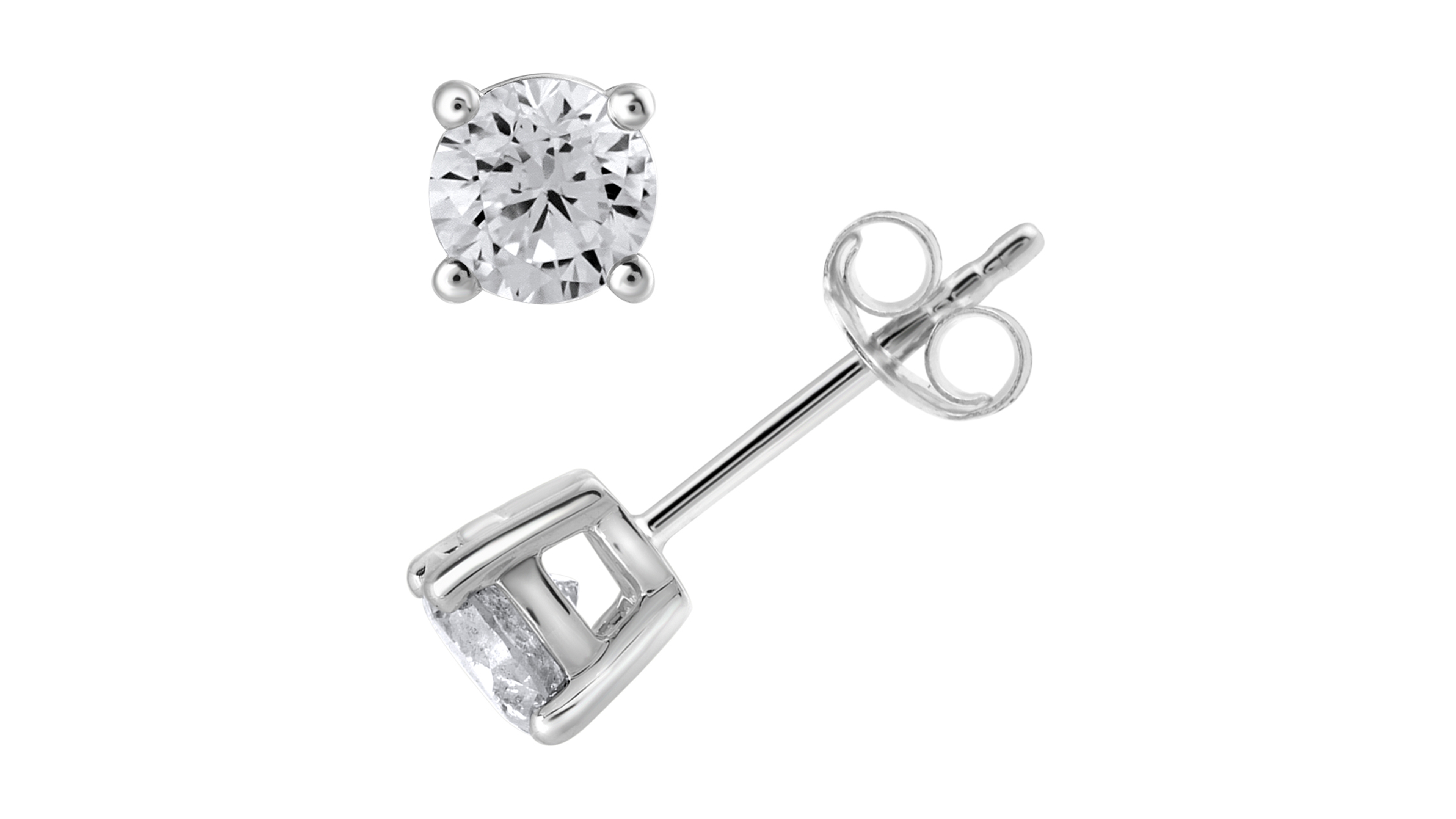 Macy's Diamond Stud Earring (5/8 ct. t.w.) in 14k White Gold