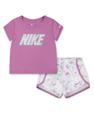 Girls 2T-4T Logo Graphic T-Shirt and Shorts, 2-Piece Set
