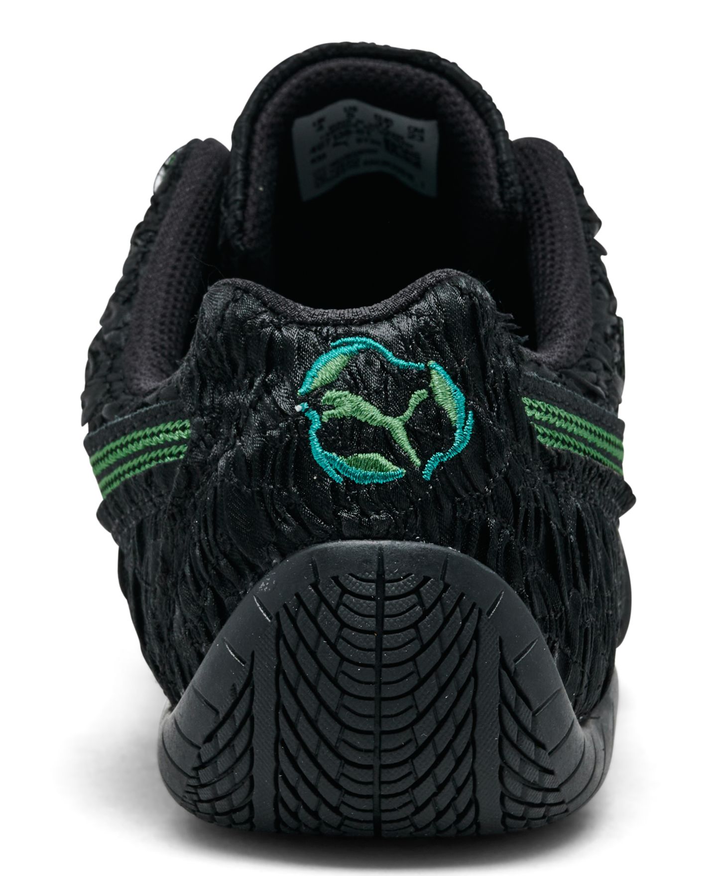 Детские кроссовки Puma Big Kids Wicked Speedcat Elphie Casual, цвет: Чёрный / Тёмно-зелёный — фото 4