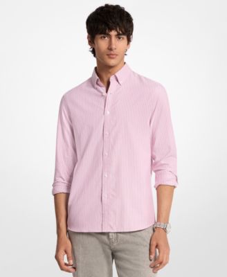 Men's Classic Oxford Strip Button-Up Shirt