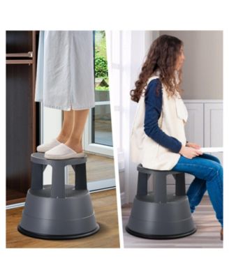 330 lbs Step Stool with Non-Slip Rubber Platform