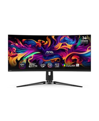 MAG 321CUP QD-OLED 31.5" 16:9 4K Ultra HD 165Hz Curved HDR Gaming Monitor, Metallic Black