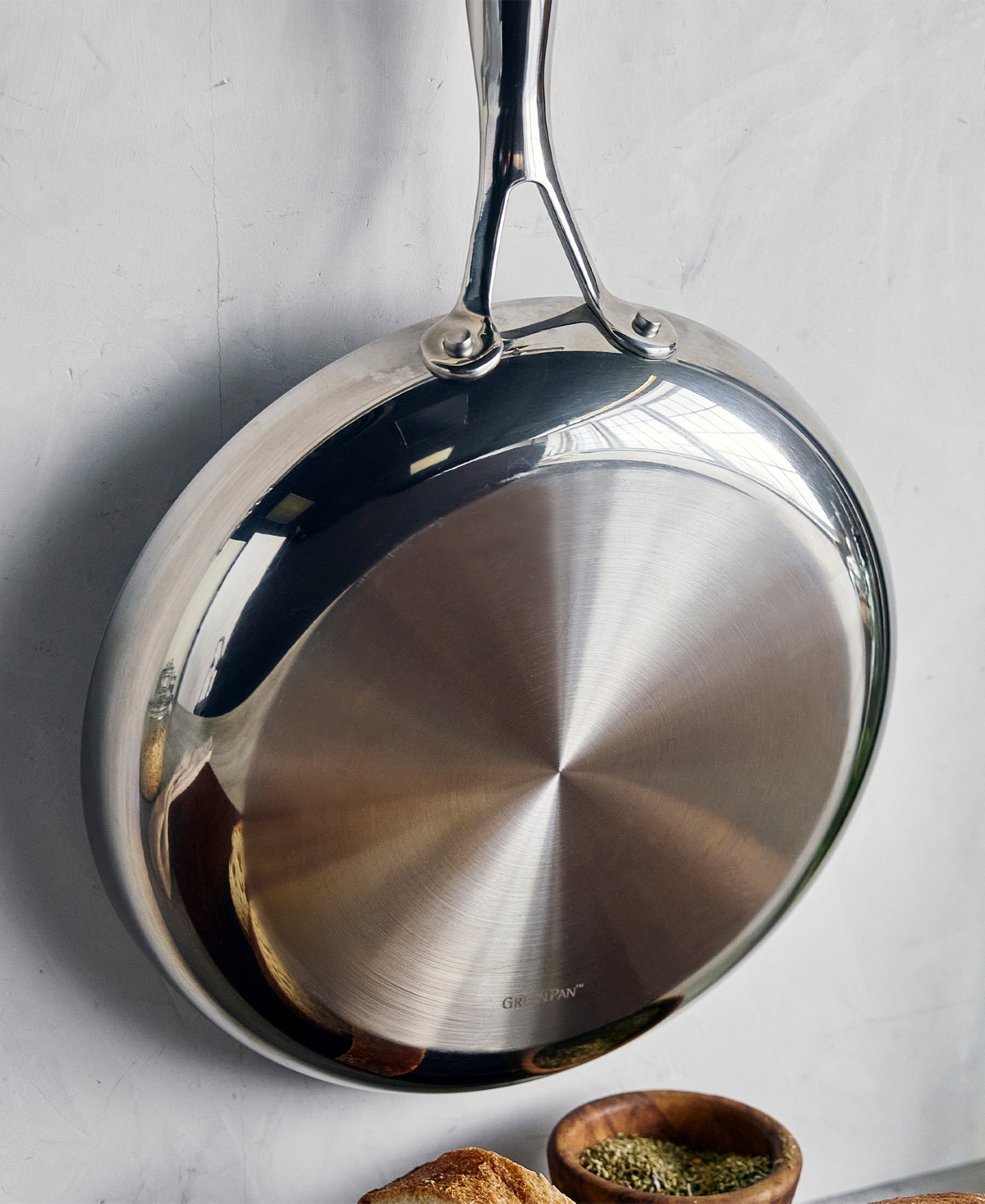 GreenPan Stainless Steel 12" Valencia Pro Uncoated Frypan