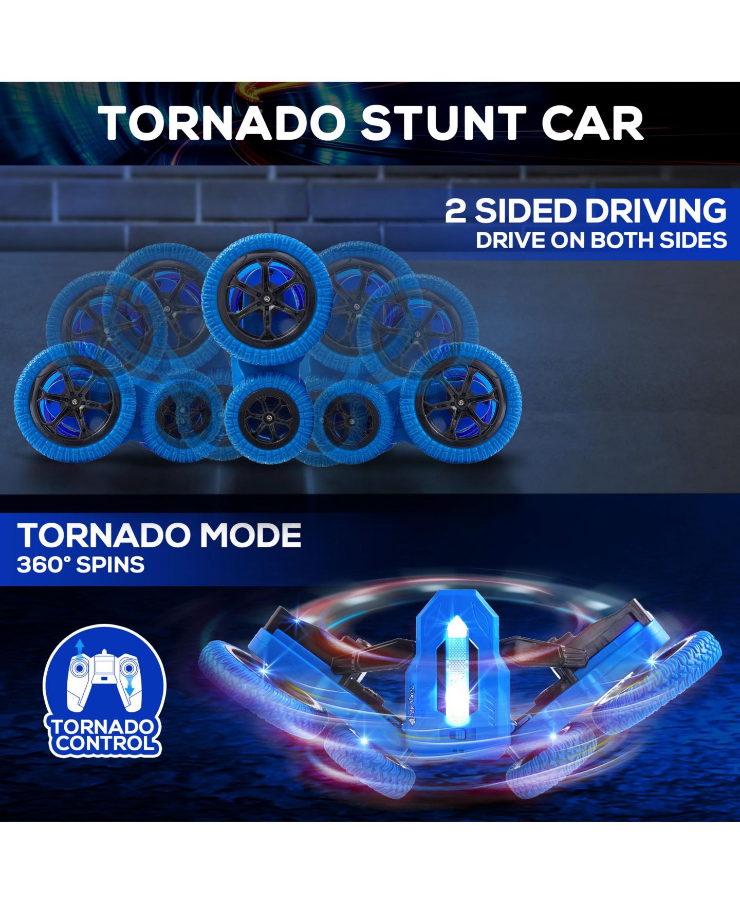 Детская игрушка USA Toyz Tornado Extreme Rechargeable 360-Degree Flip RC Car — фото 5