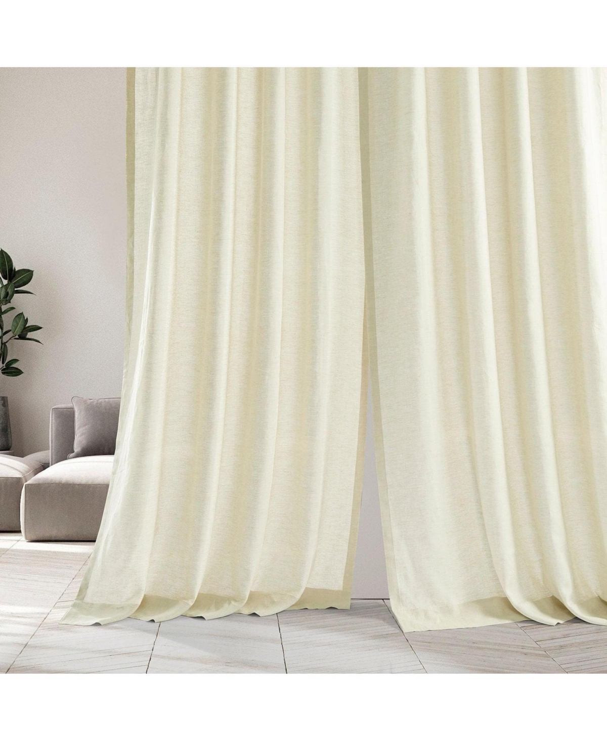 Half Price Drapes Deluxe French Linen Curtain
