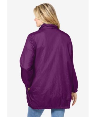 Plus Size Fleece Nylon Reversible Jacket