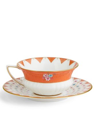 Wonderlust  Peony Diamond  Teacup & Saucer 