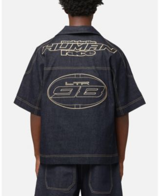 Men's Motor Denim Button Up Casual Shirt