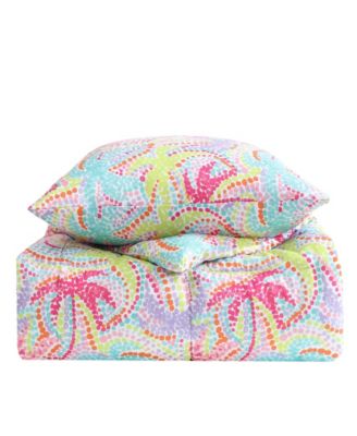 Sutton Palm Trees Microfiber 4-Pc. Comforter Set, Full/Queen