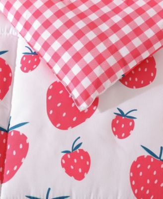 Strawberry Field Microfiber 3-Pc. Comforter Set, Twin