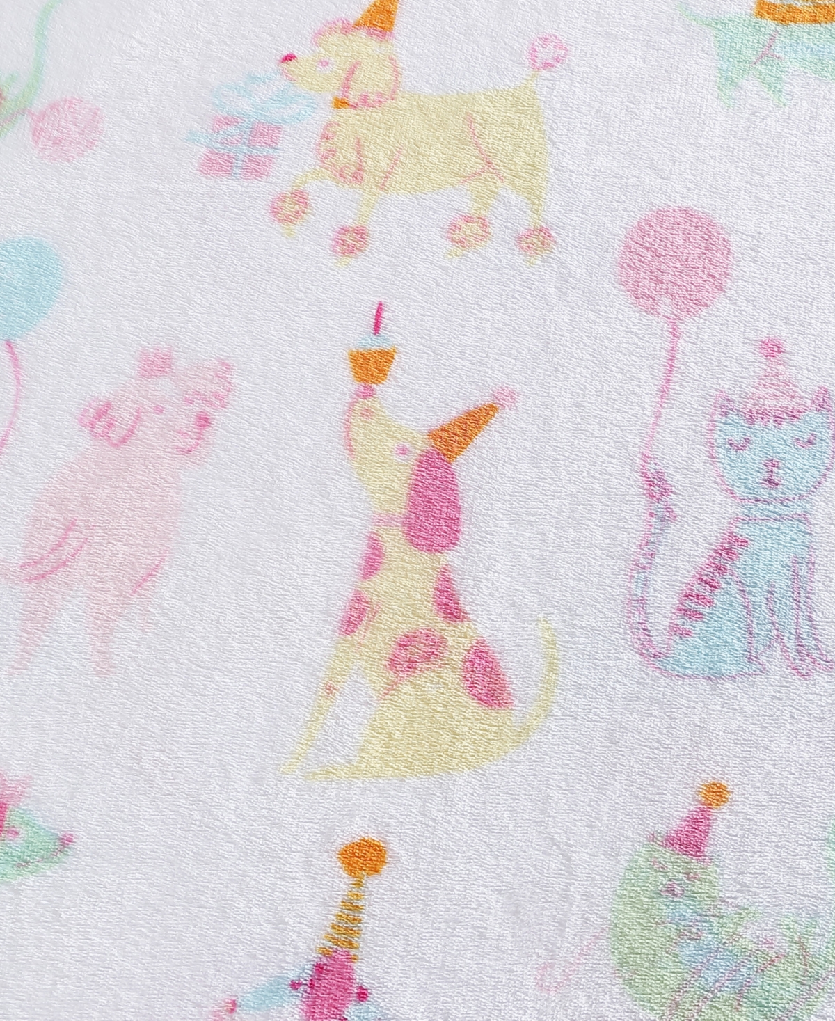 Laura Ashley Party Animals Ultra Soft Plush Fleece Throw, 60" x 50"