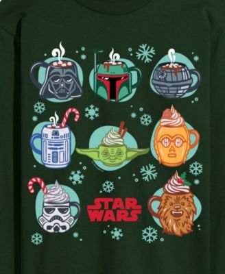 Men's Star Wars Christmas Hot Cocoa Mugs Long-Sleeve Graphic T-Shirt