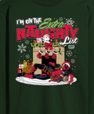 Men's Marvel Deadpool Extra Naughty Long-Sleeve Graphic T-Shirt