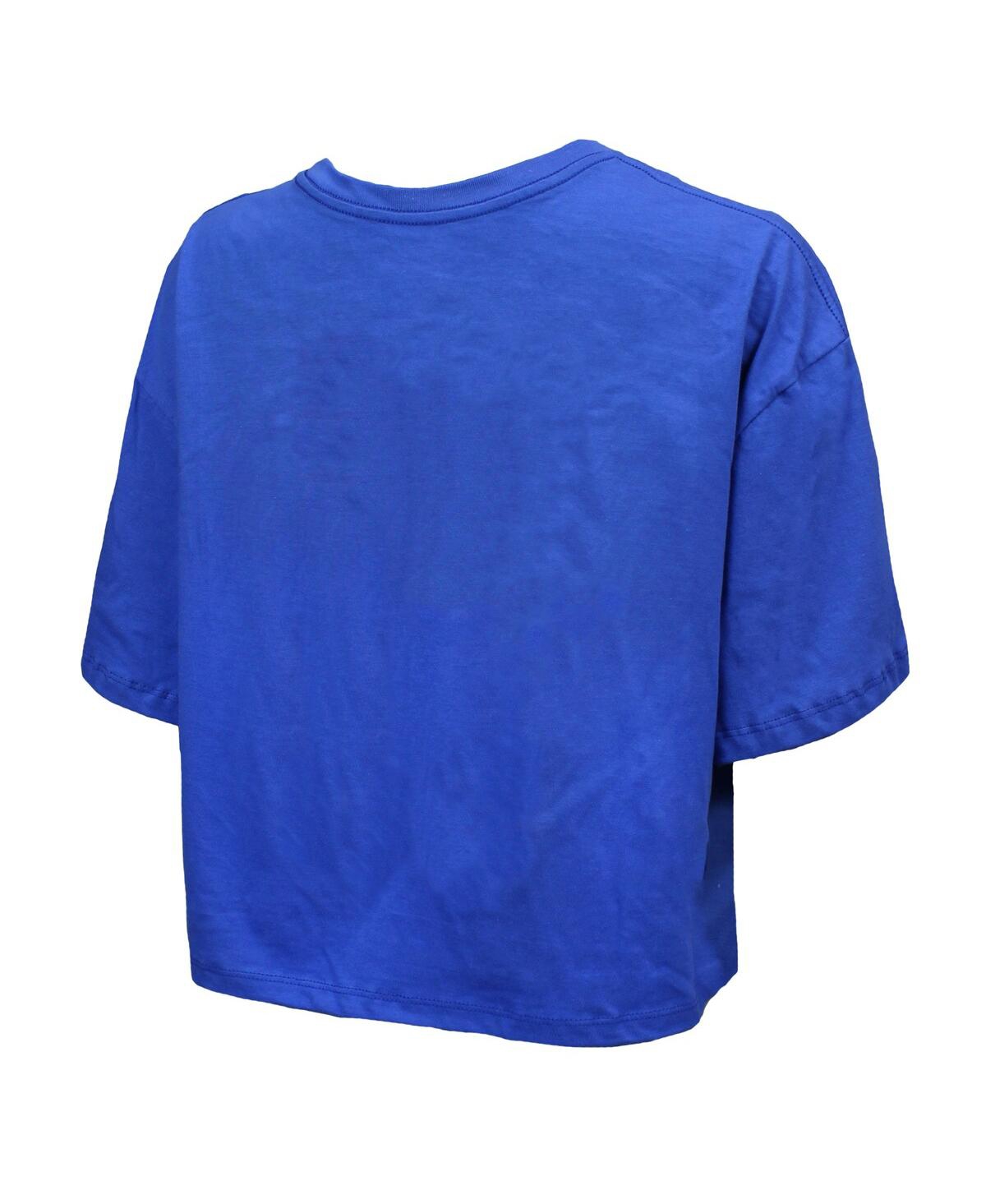 Majestic Women's Shohei Ohtani Royal Los Angeles Dodgers 2025 World Series Name Number Boxy Cropped T-shirt In Blue