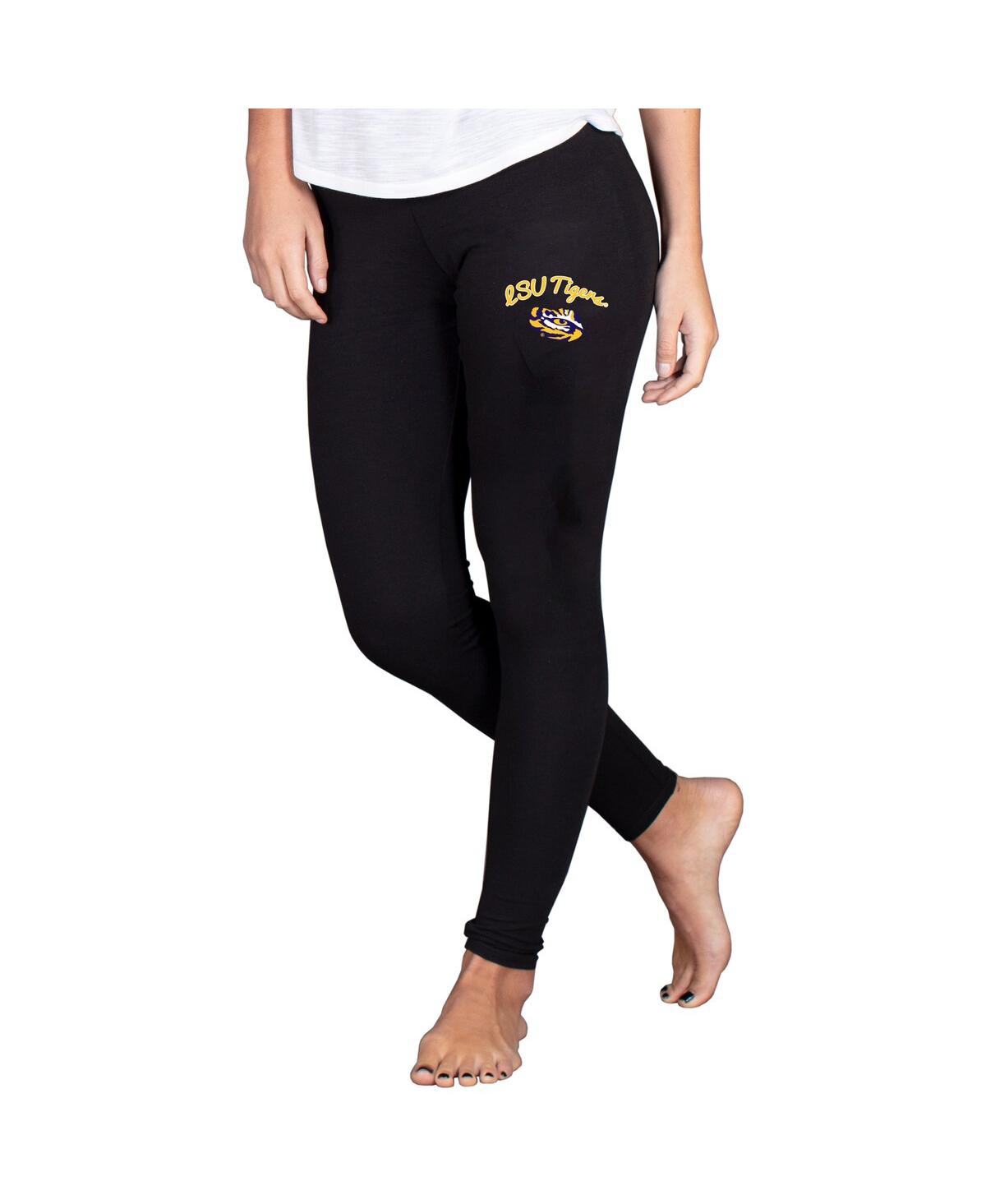Concepts Sport Women's Black Lsu Tigers Fraction Essential Leggings In Black