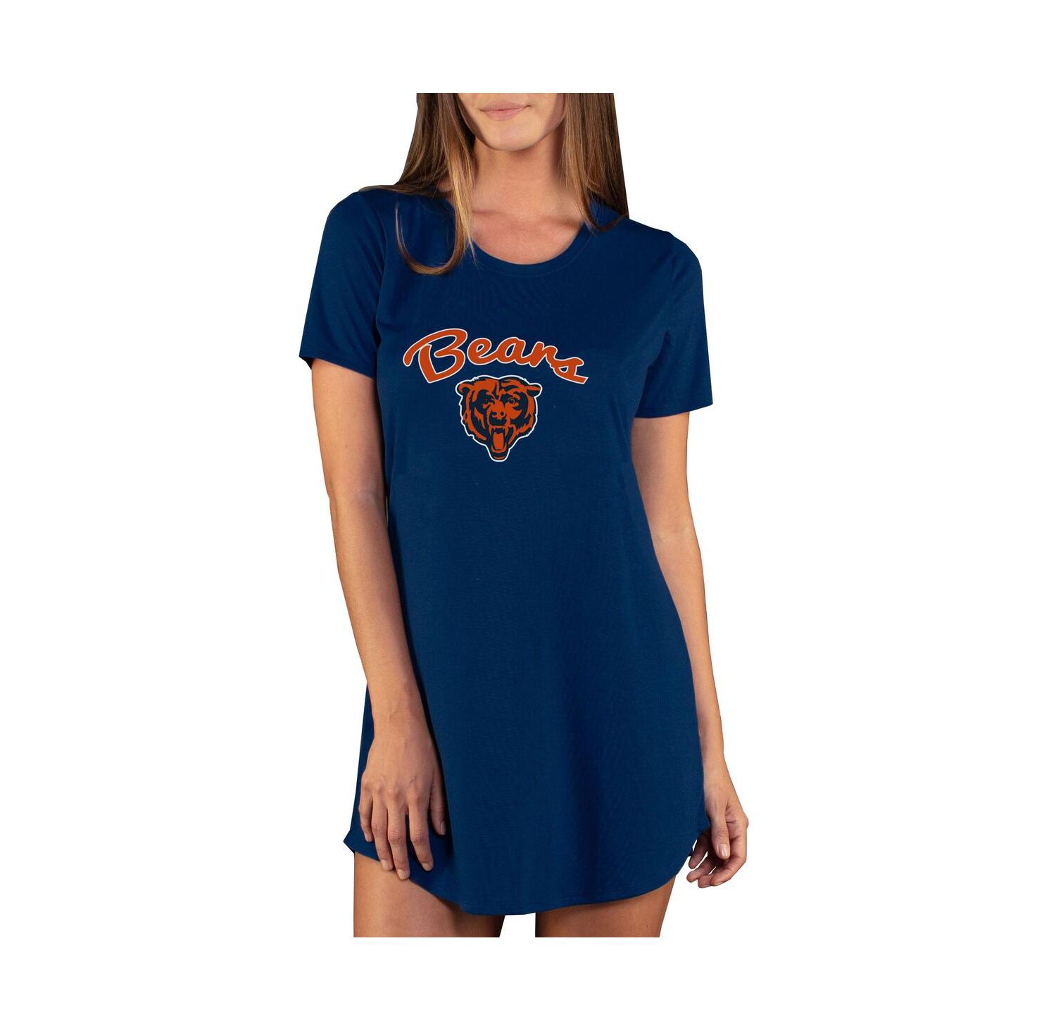 Women's Navy Chicago Bears Marathon Knit Nightshirt