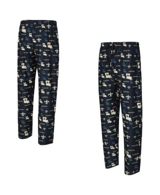 Concepts Sport - Men's Black New Orleans Saints Mosaic All Over Print Pants