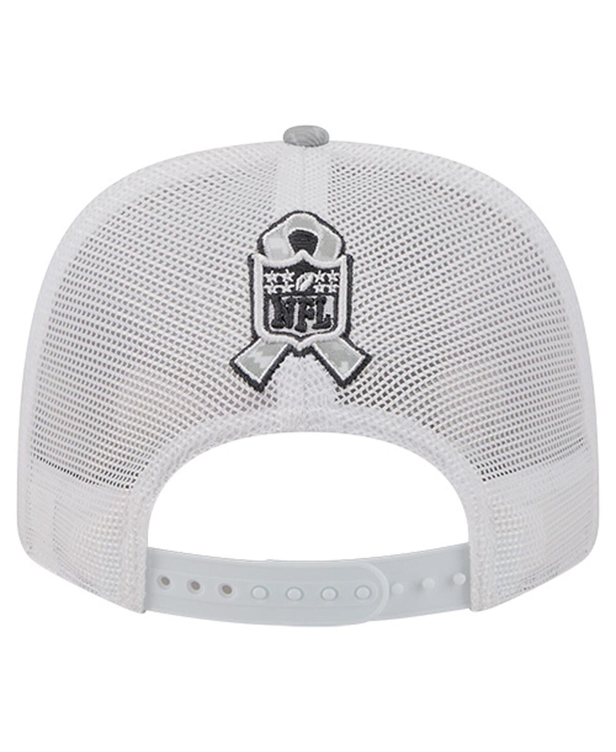 New Era Men's White Las Vegas Raiders Salute to Service Fan Pack 9SEVENTY Trucker Adjustable Hat