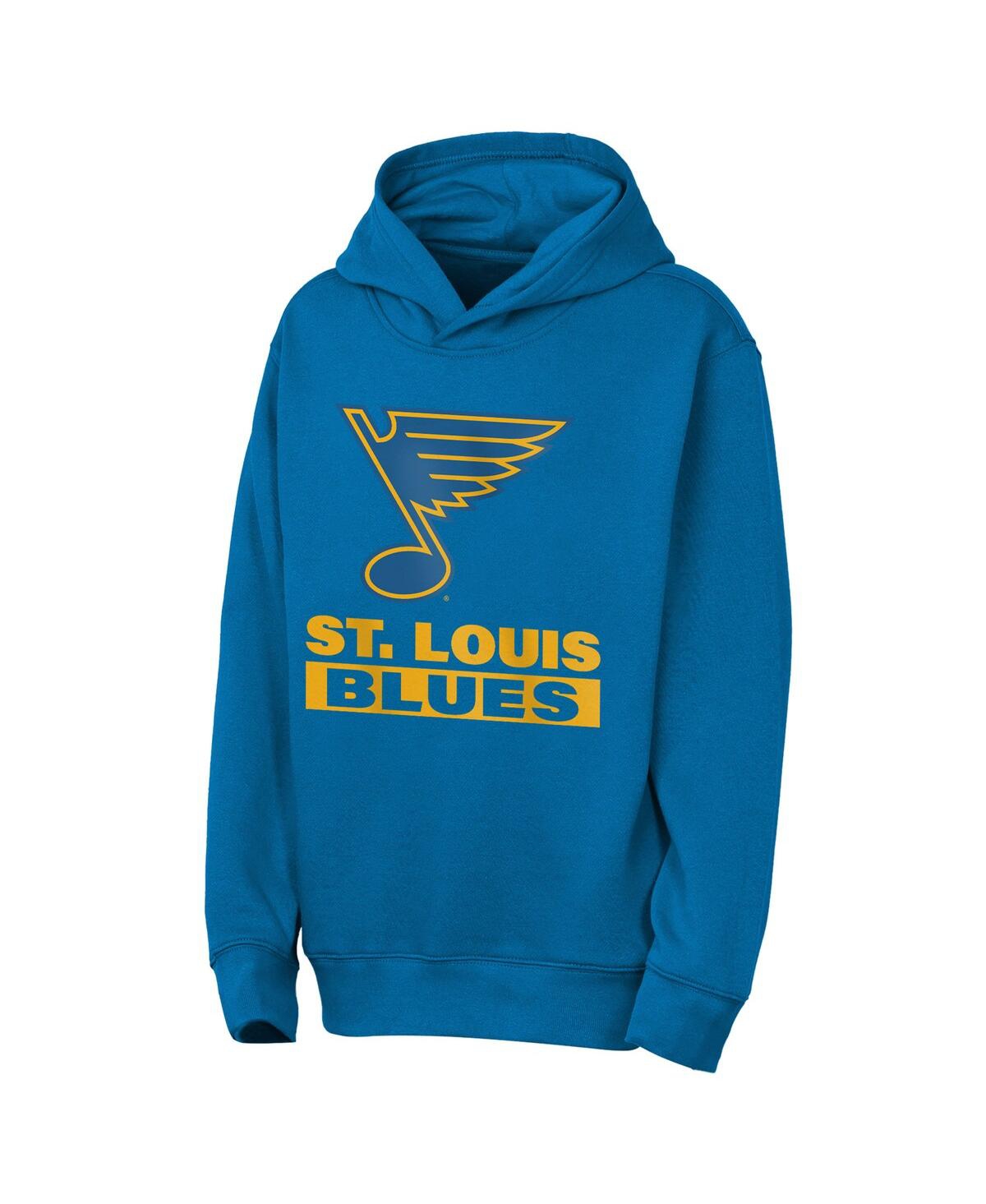 Outerstuff Big Boys and Girls Blue St. Louis Blues Back to Basics Hoodie