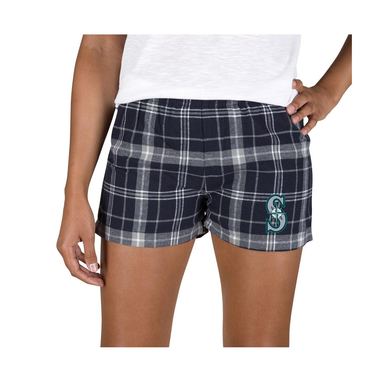 Women's Navy/Gray Seattle Mariners Ultimate Flannel Shorts