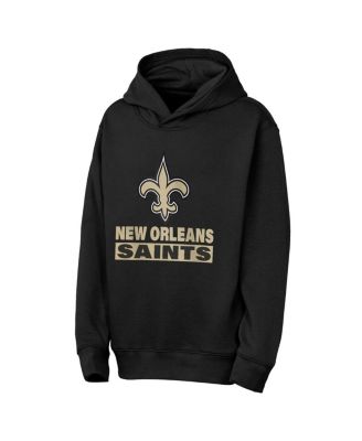 Big Boys and Girls Black New Orleans Saints Back to Basics Hoodie