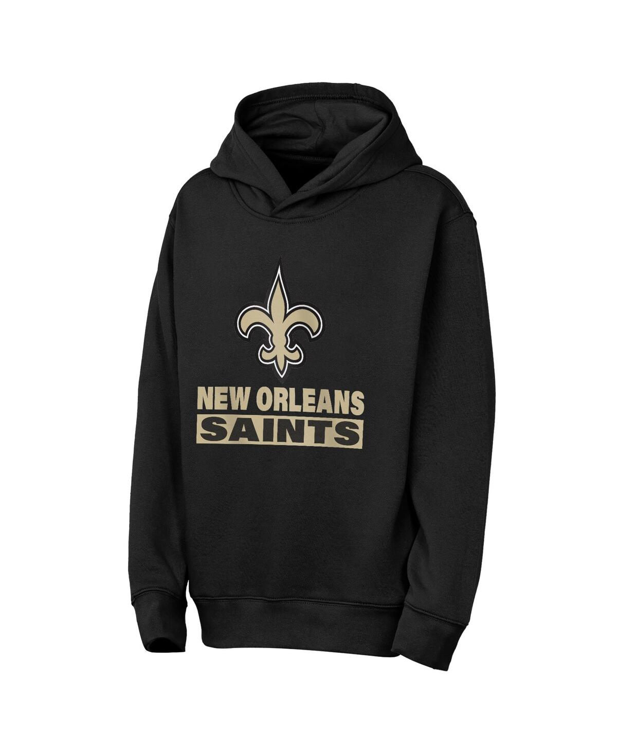 Outerstuff Big Boys and Girls Black New Orleans Saints Back to Basics Hoodie