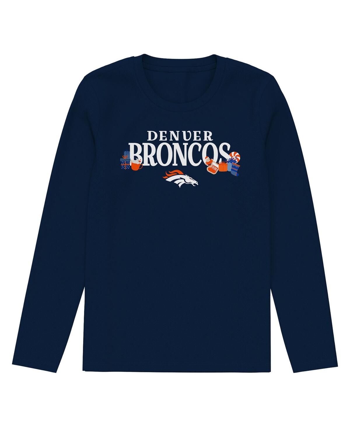 Outerstuff Toddler Navy Denver Broncos Chestnut Holiday Sleep Set