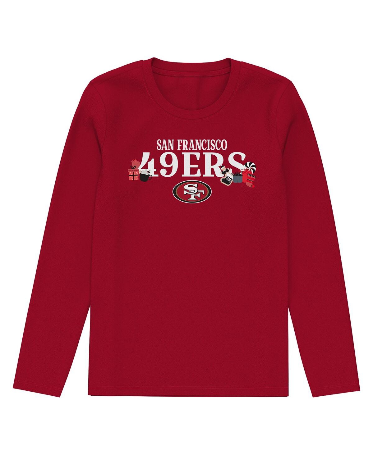 Outerstuff Toddler Scarlet San Francisco 49ers Chestnut Holiday Sleep Set