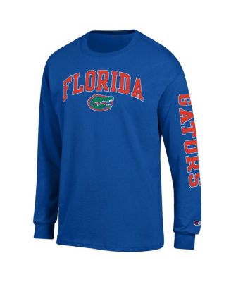 Men's Royal Florida Gators Arch Over Logo 2-Hit Long Sleeve T-Shirt