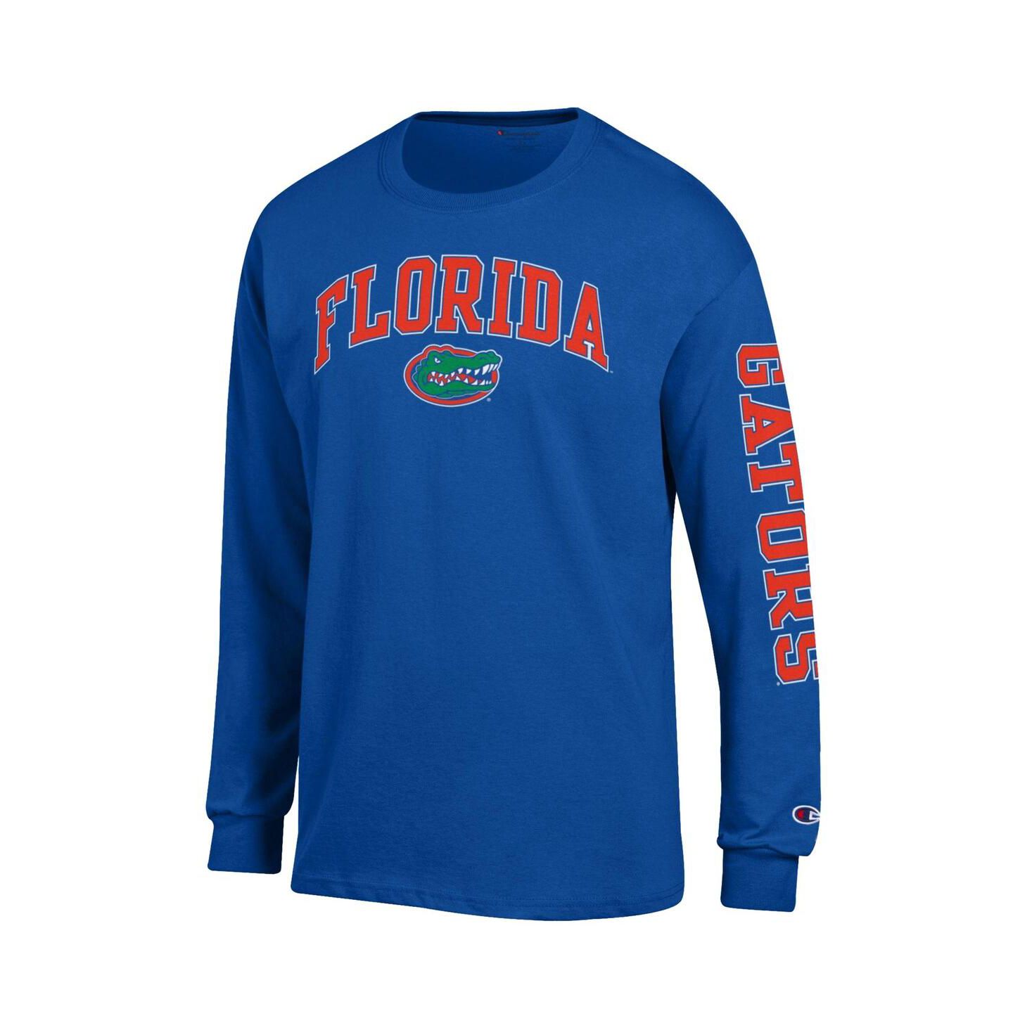 Мужская футболка Champion Royal Florida Gators Arch Over Logo 2-Hit Long Sleeve — фото 3