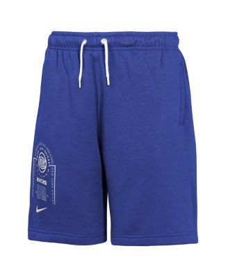 Big Boys and Girls Blue New York Knicks Courtside Club Fleece Shorts
