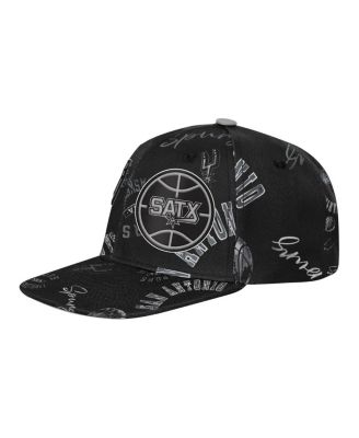Outerstuff - Big Boys and Girls Black San Antonio Spurs Street Hooper Allover Print Snapback Hat