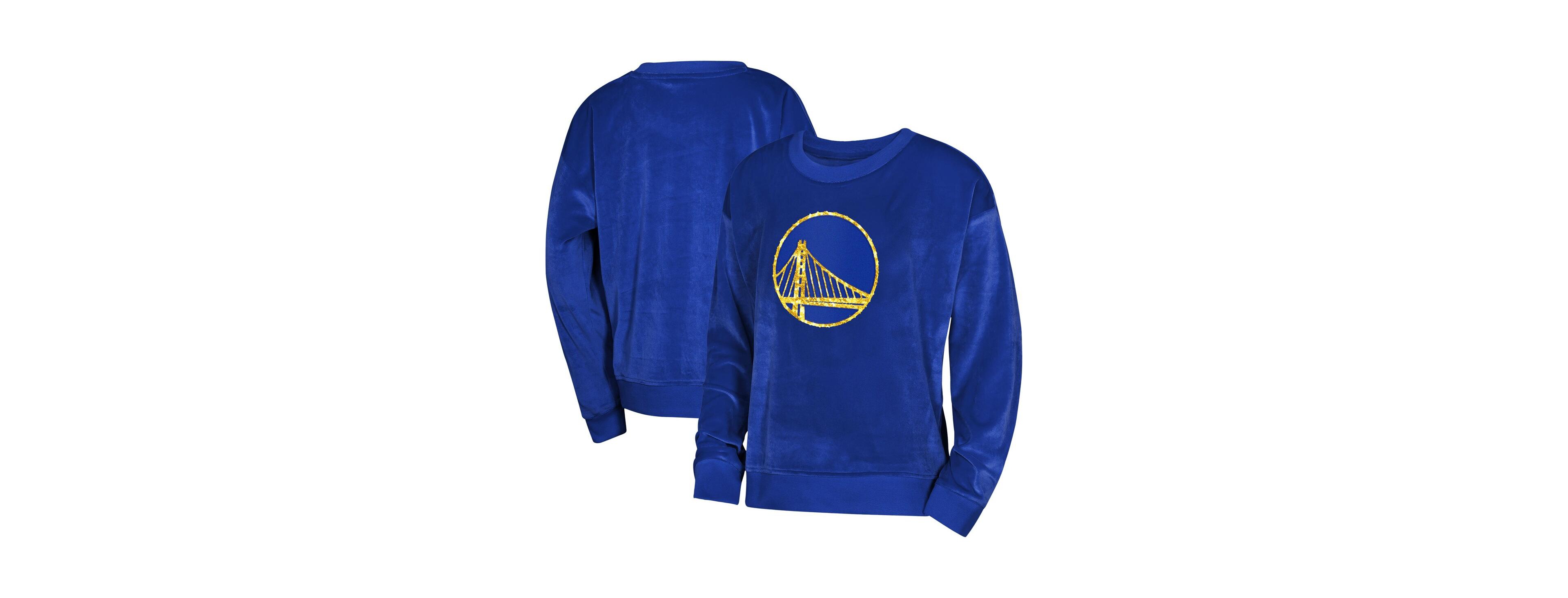 Outerstuff Big Boys and Girls Royal Golden State Warriors Step Back Sweatshirt