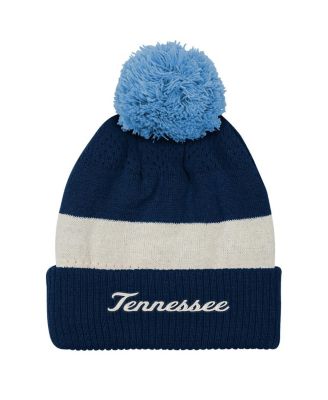 Big Boys and Girls Navy Tennessee Titans Modern Fan Cuffed with Pom Knit Hat