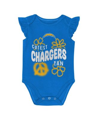Girls Baby Boys and Girls 2-Piece Powder Blue Los Angeles Chargers The Sunshine Bodysuit Set
