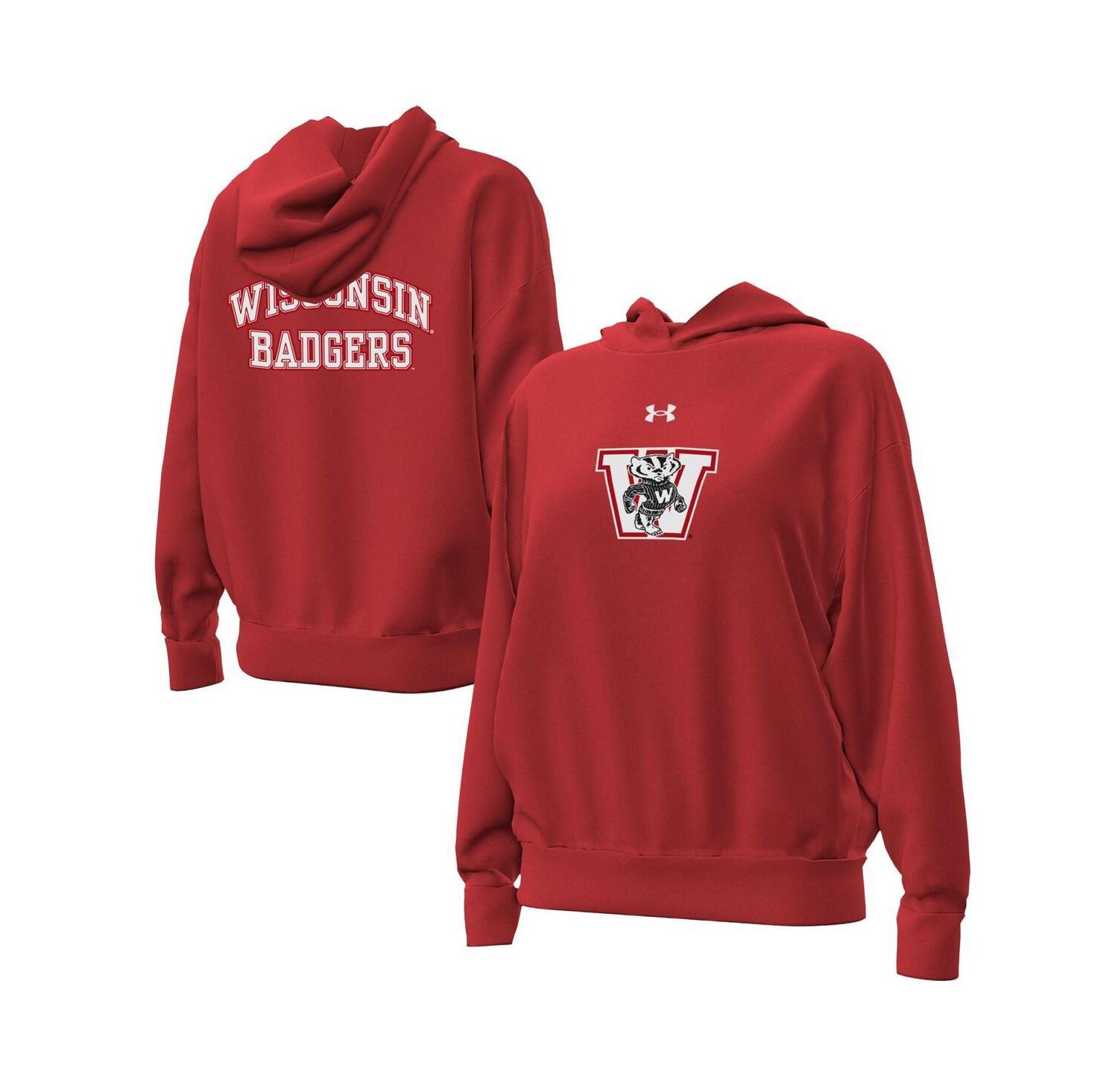 Women's Red Wisconsin Badgers Throwback Hoodie