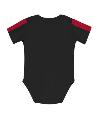 Baby Boys and Girls 3-Piece Red/Black Wisconsin Badgers Double Down Bodysuit and Pants Set