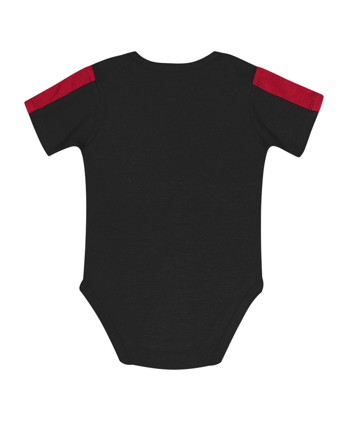 Outerstuff Baby Boys and Girls 3-Piece Red/Black Wisconsin Badgers Double Down Bodysuit Pants Set