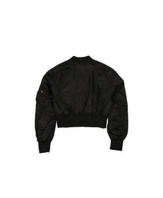 x Alpha Women's Industries Black Dallas Cowboys Full-Zip Crop Jacket