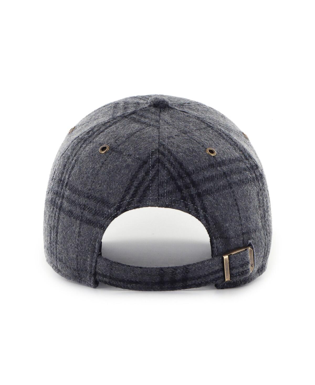 47 Brand Men's And Women's Gray Duke Blue Devils Plaid Windowpane Clean Up Adjustable Hat In Gray