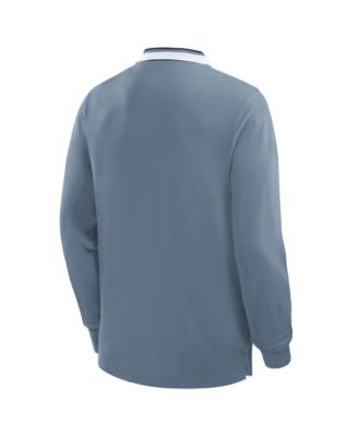 Men's Blue Milano Cortina 2026 Winter Olympics Tipped Long Sleeve Polo Shirt