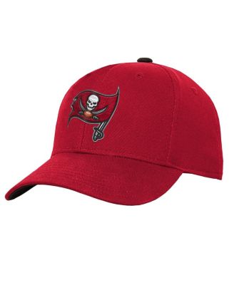 Big Boys and Girls Red Tampa Bay Buccaneers Team Pre-Curved Adjustable Hat