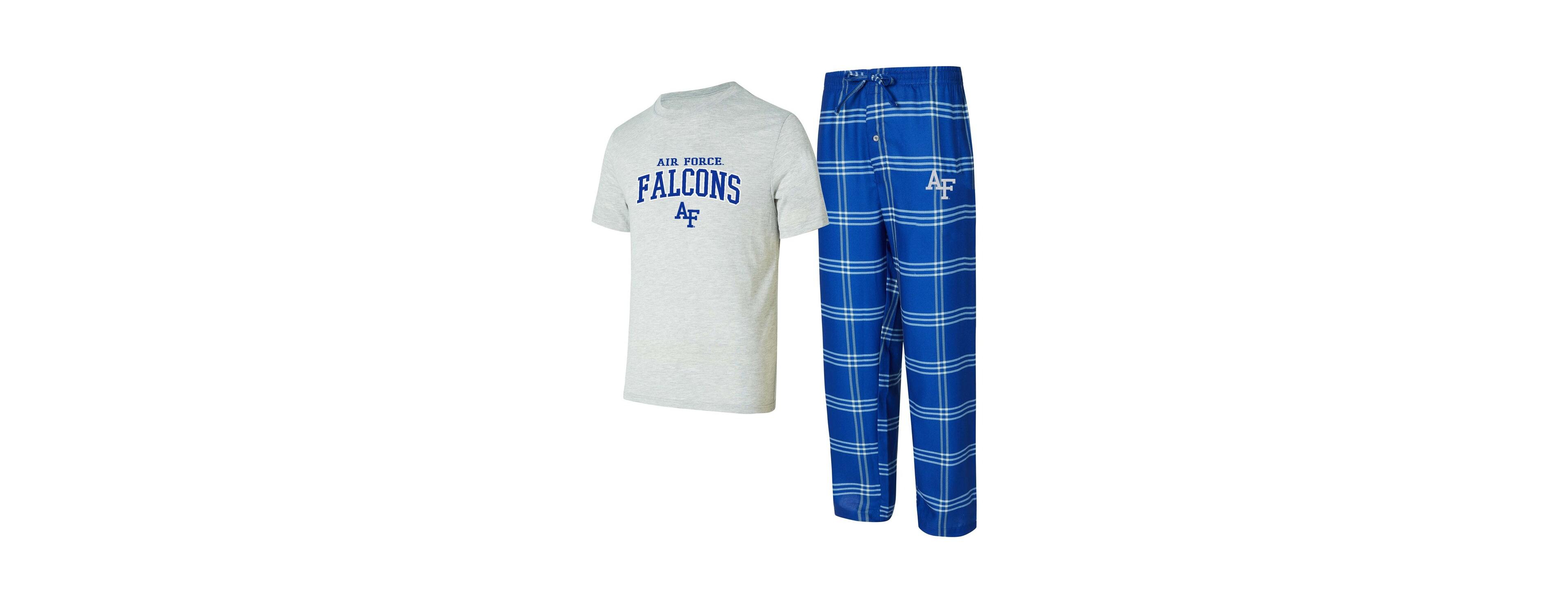 Concepts Sport Men's 2-Piece Royal/Gray Air Force Falcons Top and Pants Sleep Set