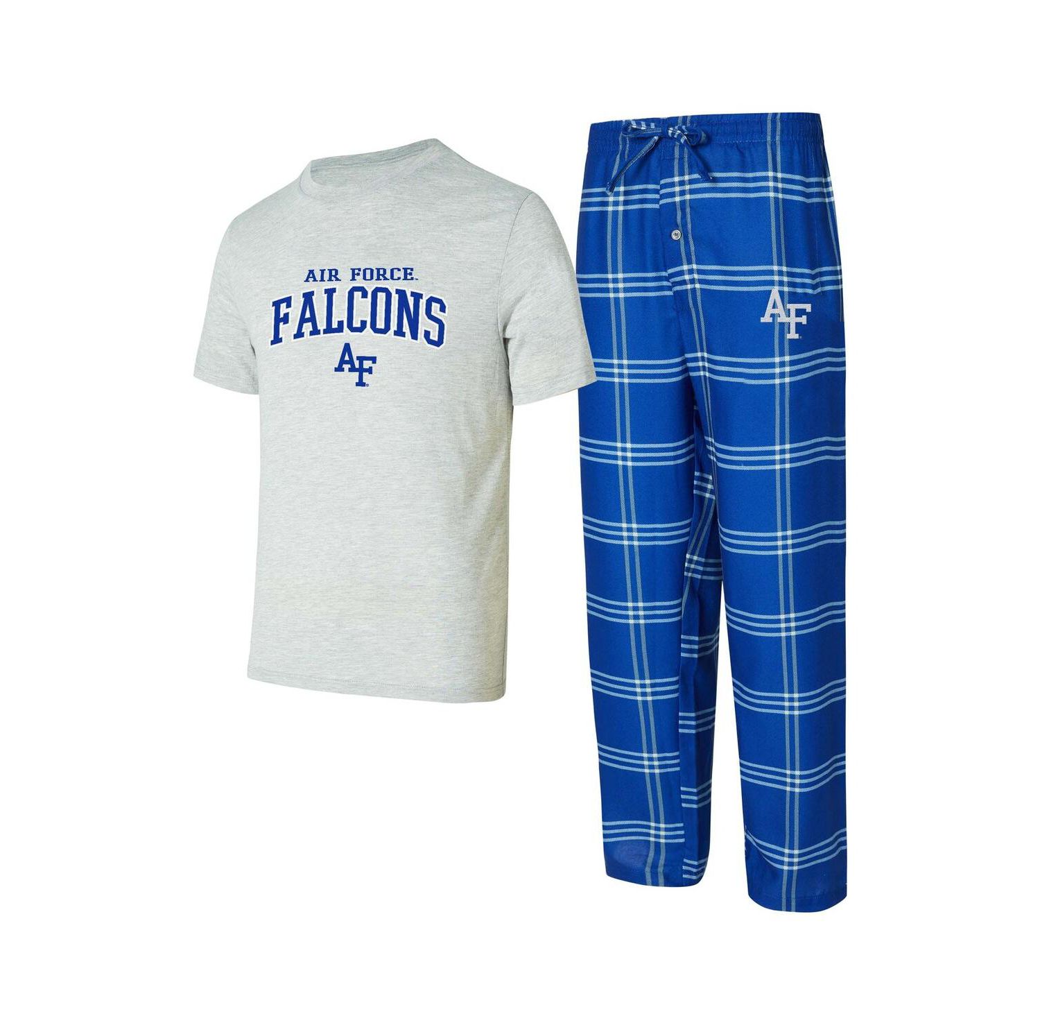 Men's 2-Piece Royal/Gray Air Force Falcons Top and Pants Sleep Set